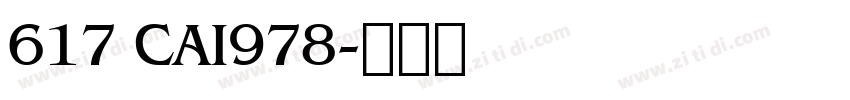 617 CAI978字体转换